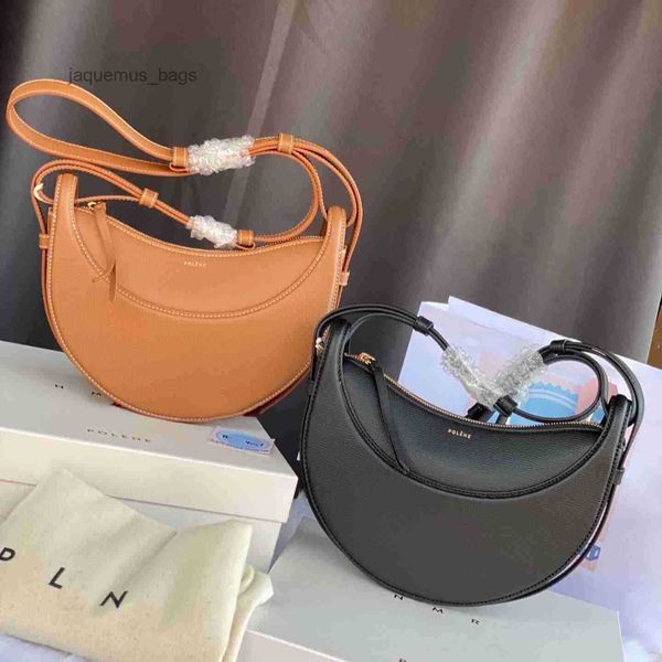 

womens underarm bags polene numero dix men zipper designer pochette genuine leather half moon bag cross body polenes cyme shoulder strap tot