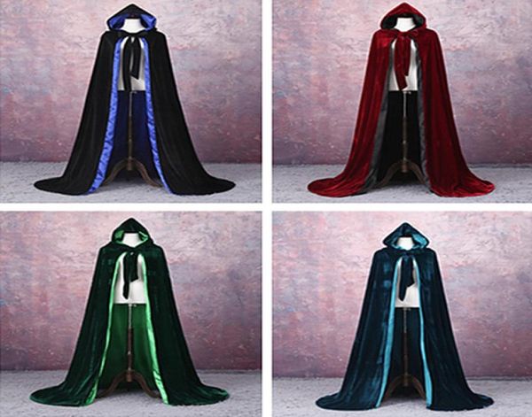 

hooded velvet satin velvet hooded cloak cape medieval renaissance costume larp halloween fancy dress velvet cosplay clothing8056029, White