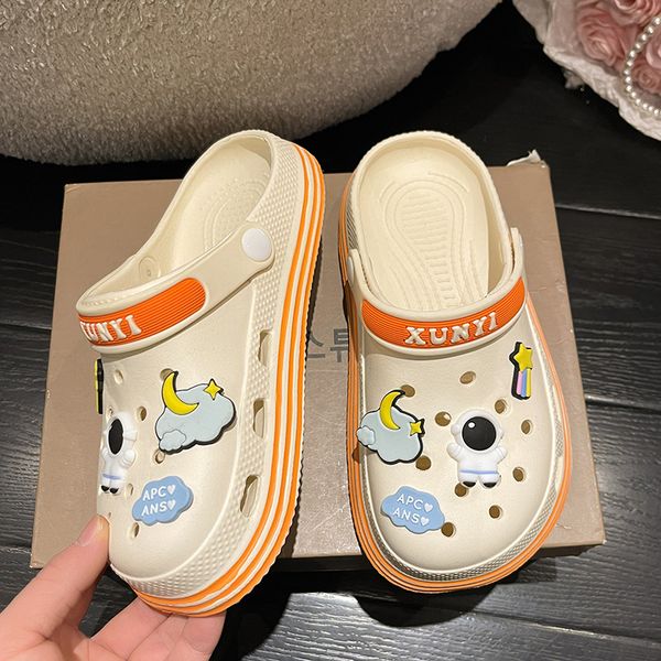 

sandals summer kids sandals girls mules cartoon women slippers flat beach eva clogs designer children's garden shoes girl 230704, Black;red