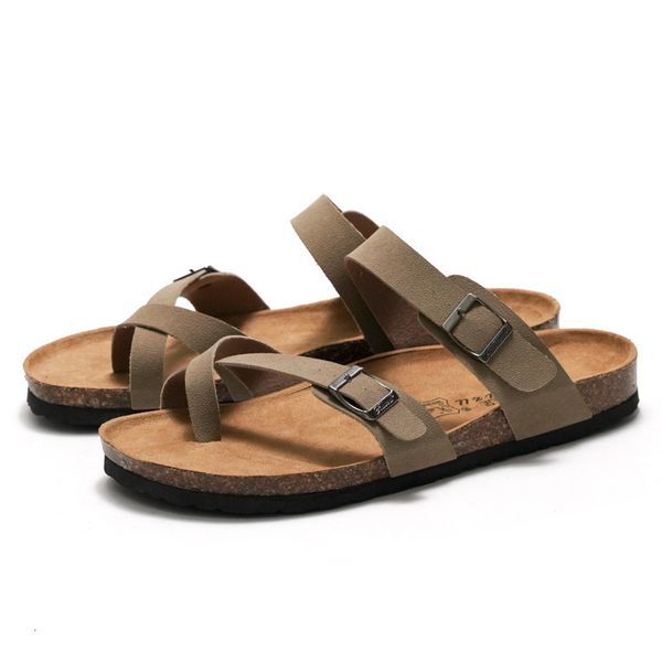 

slippers summer men's cork fashion sandals outdoor couple beach men shoes 230703, Black