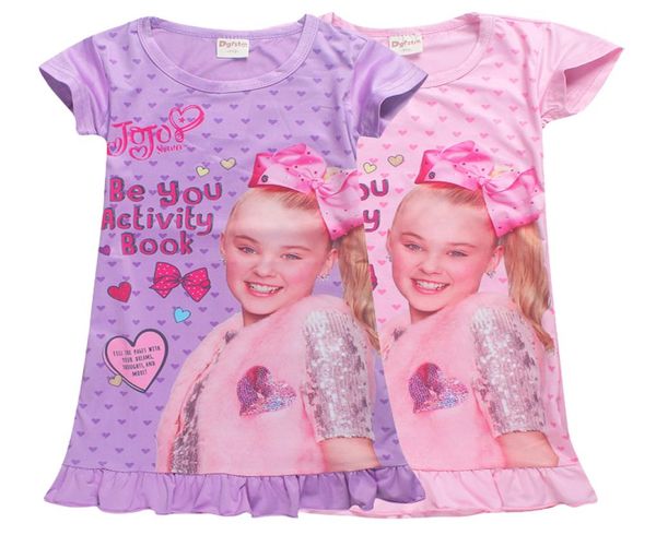

jojo siwa clothes summer 412t kids girls jojo siwa printed dresses princess dresses for kids designer clothes girls ss3191887017, Red;yellow