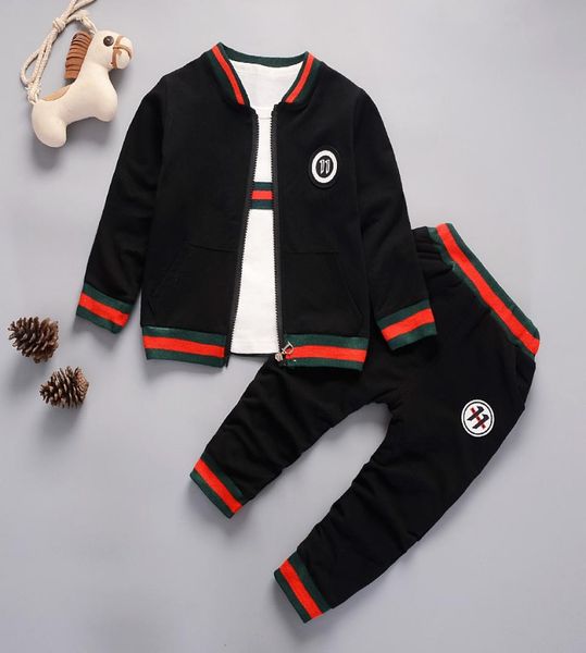 

good new autumn spring baby boys girls clothes baby tracksuit brand sport sets 3pcs zipper jackettshirtpants suits y181024075602394, White