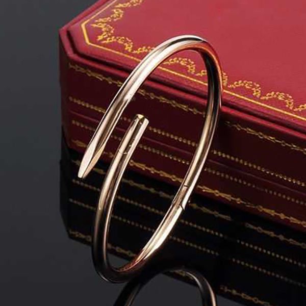 

love nail bracelet gold bracelet designer bangle stainless steel jewelry woman mens alloy armband plated gold silver rose luxury jewelry dia, Black