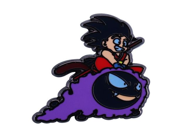 

cool goku gastlys hard enamel pin classic cartoon anime nostalgia fans collect medal badge accessories unique jewelry gift6231435, Blue