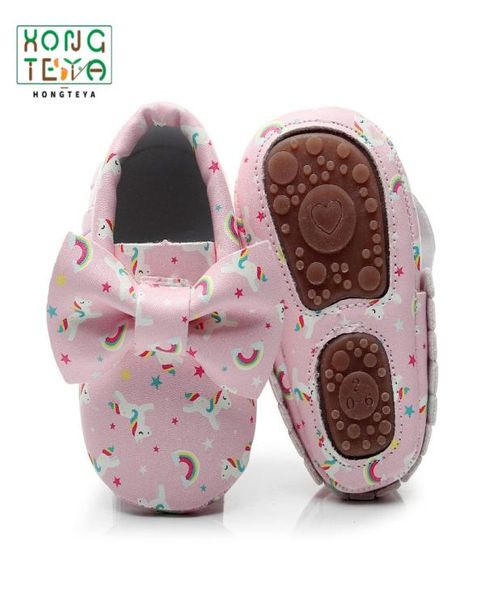 

2019 pu leather printing baby shoes fringe baby toddlers moccasins newborn first walkers nonslip hard sole casual shoes5056598