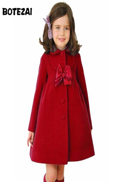 

3 colors 2017 girls outerwear coats children fashion woolen trench kids winter jacket warm cotton clothes5339067, Blue;gray