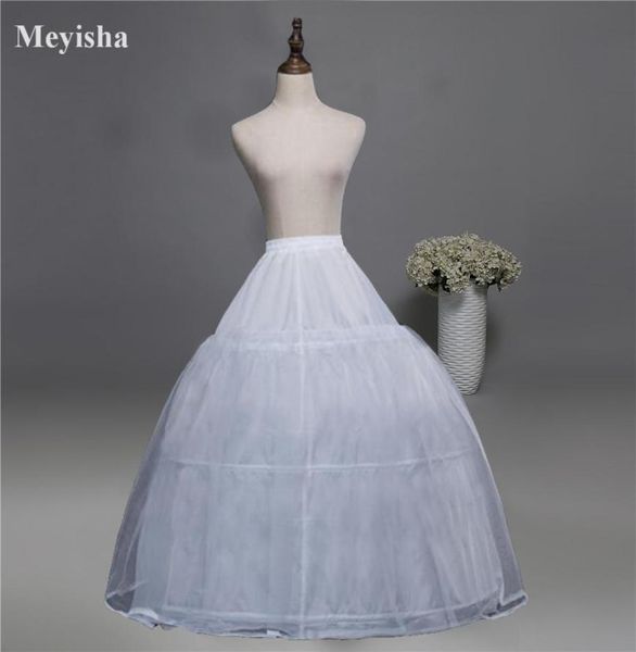 

52016 wedding dress crinoline bridal petticoat underskirt 3 hoops4542519, White