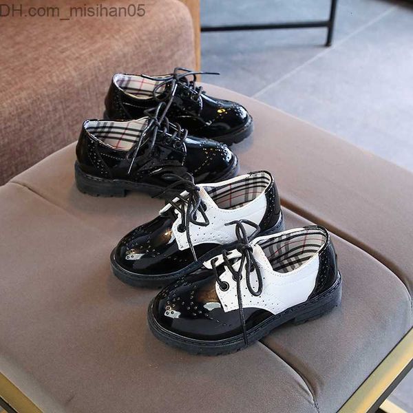

sneakers sneakers boys girls fashion leather shoes 2023 children style oxfords kids flats for baby school party formal wedding z230705, Black;red