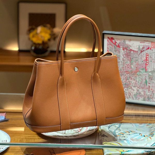 

designer herbags mas s tote bags garden party quality garden high bag leather togo layer cowhide lychee pattern women's handbag simple