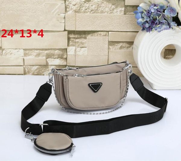 

woman shoulder bags re-edition 2005 designer bags luxury nylon handbag fashion crossbody shopping chain totes purse 2-set with tag quality