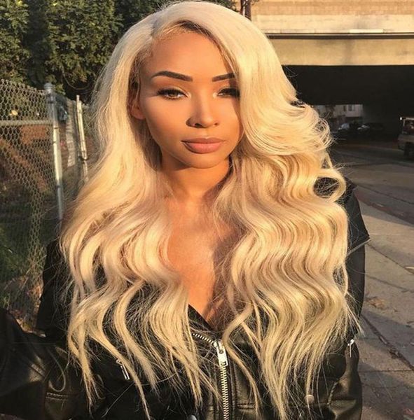 

jyz lace front human hair wigs 613 full lace wigs with hairline blonde body wave brazilian remy hair wigs with baby hair5880269, Black;brown