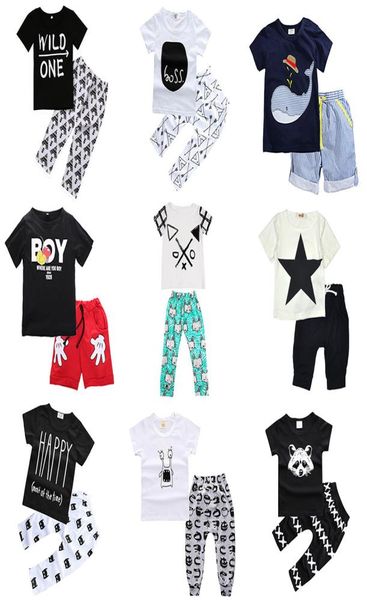 

kids clothing sets twopiece 47 designs summer for boys girls baby clothes short sleeve cotton shirt pants shorts 6m7t6502942, White