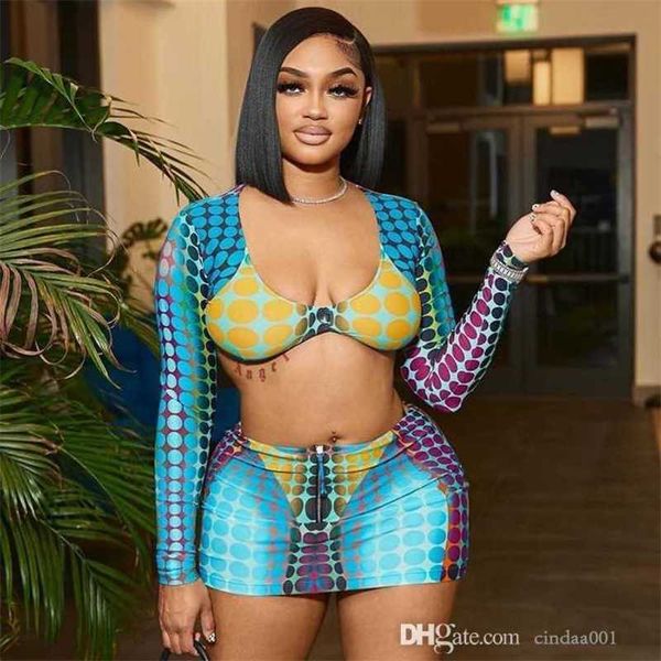 

casual skirt suit women tracksuits two pieces dresses set fashion printing slim dress track suits 2 pcs suits ladies outfits, White