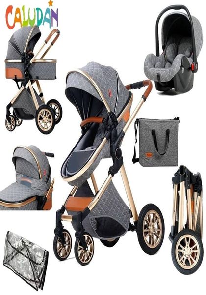 

new baby stroller 3 in 1 high landscape stroller reclining baby carriage foldable stroller baby bassinet puchair newborn 2103112737160