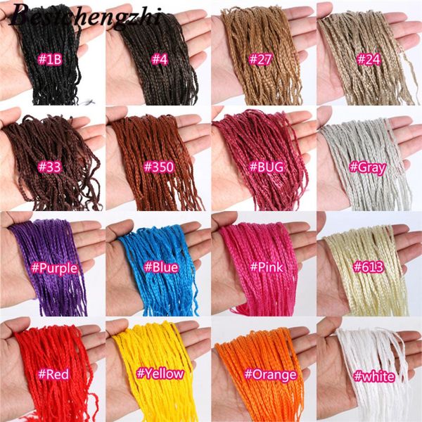 

new shanghair 28 inch zizi braids crochet box colored synthetic hair extensions pure black brown pink blue bs09q4399966
