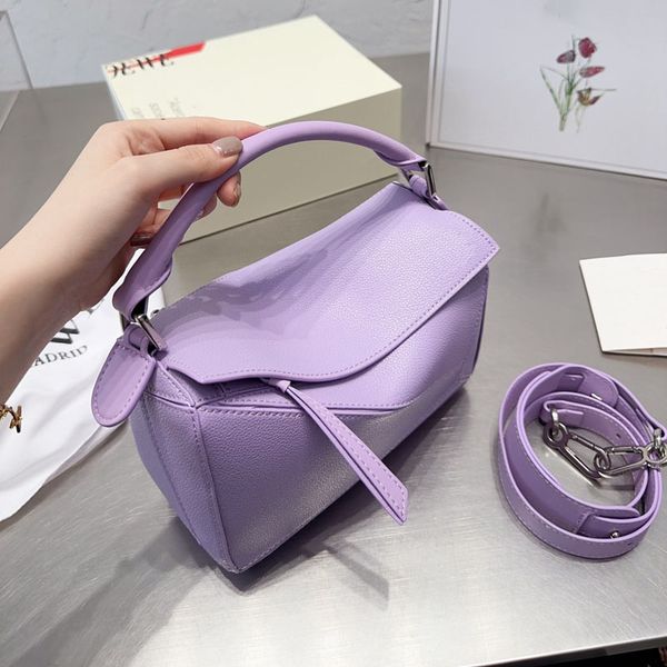 

lowe puzzle handbag designer bag women luxury shoulder bags fashion bags granular leather crossbody lady tote handbags size 24cm 806u