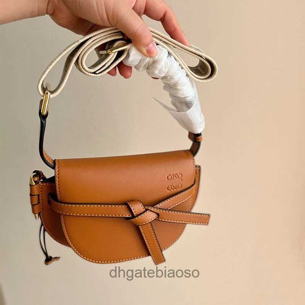

loewbags gate single women bags bag designer 2023 anagram saddle strap pana leather premium women's bow shoulder cross handbags qhus