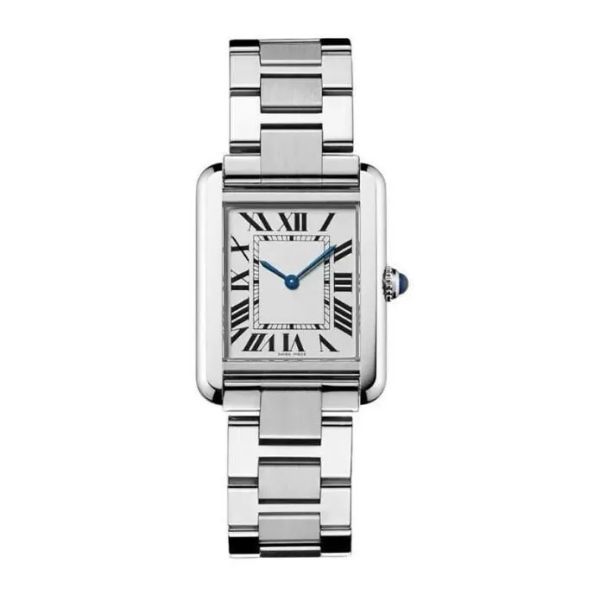 

u1 aaa mens womens diamond bezel v3 watches new tank series fashion casual 27mm 24mm real leather quartz montres ultra thin lady waterproof, Slivery;golden