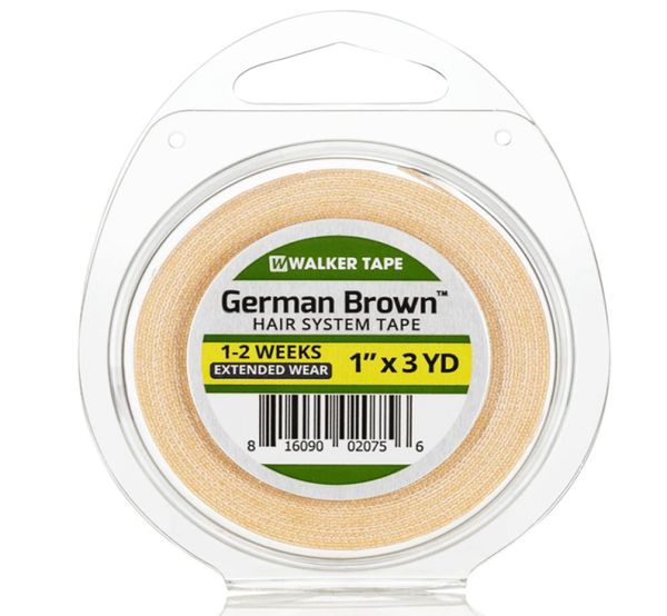 

walker 3yards german brown double side adhesive tape for wigs and toupees5895037, Black;brown