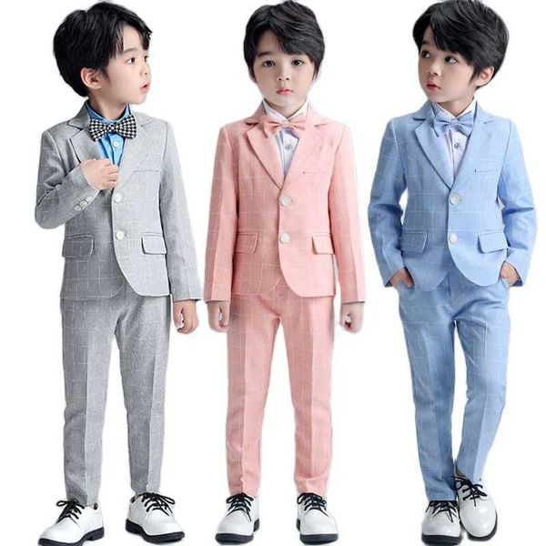 

suits big boys formal birthday pgraph suit kids blazer jacket pants bowtie wedding dress teenager suit children graduation costumehkd230704, Black