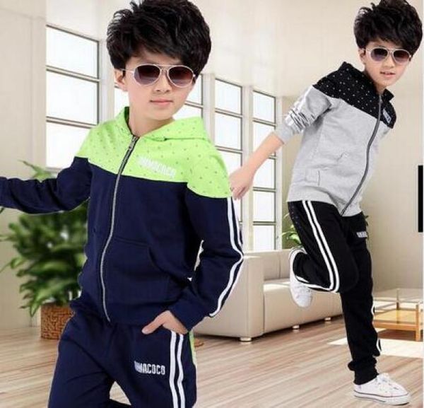 

new spring autumn kids clothes sets children casual 2 pcs suit jackets hoodiespants baby set boys sport suit outwear 412 years3686612, White