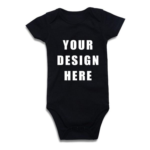 

newborn baby boy girl bodysuit custom printed one piece outfits jumpsuit cotton children clothing solid black white red clothes q12272381