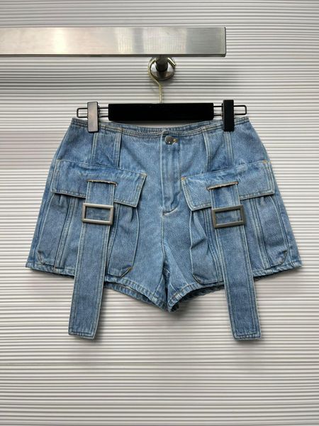 

high-end new denim shorts for women women's heavy rhinestone fringed hole jeans shorts female high waist summer fashion wide leg denim, White;black