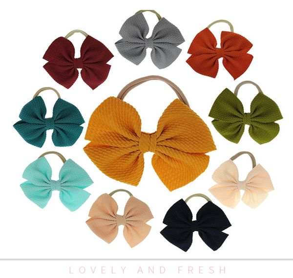 

32 styles baby girls bow headbands turban solid elasticity hair accessories fashions kids hair ribbons bandanas2954324, Slivery;white