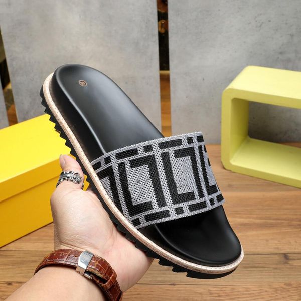 

designer sandal women men rubber leather slide sandal dress shoe wedges sandal beach slippers luxury summer platform size 38-46, Black