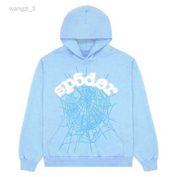 

men's hoodies & sweatshirts 2023 new sky blue men women spider world wide pullover size xll, Black