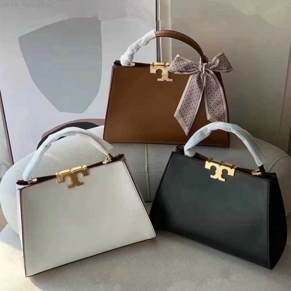 

designer bag tb new eleanor handbag niche high-end scarf tote large capacity one shoulder commuting goddess, Pink;blue