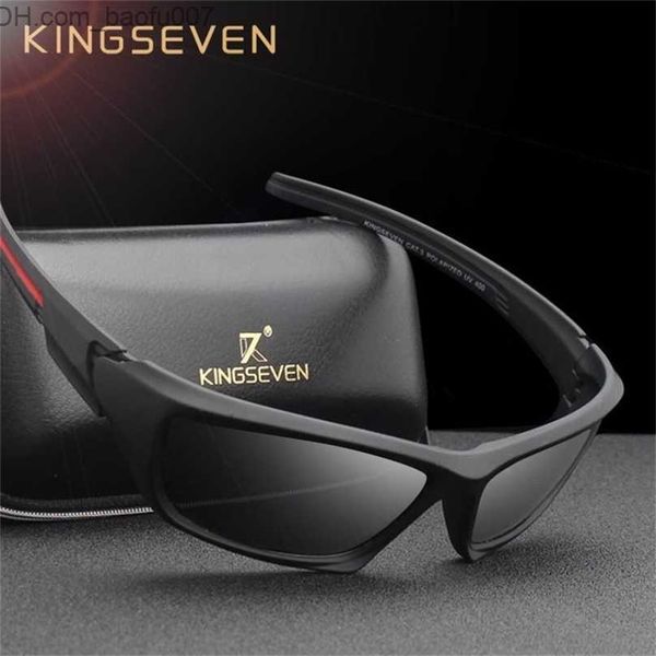 

sunglasses kingseven fashion polarized sunglasses men luxury brand designer vintage driving sun glasses male goggles shadow uv400 z230704, White;black