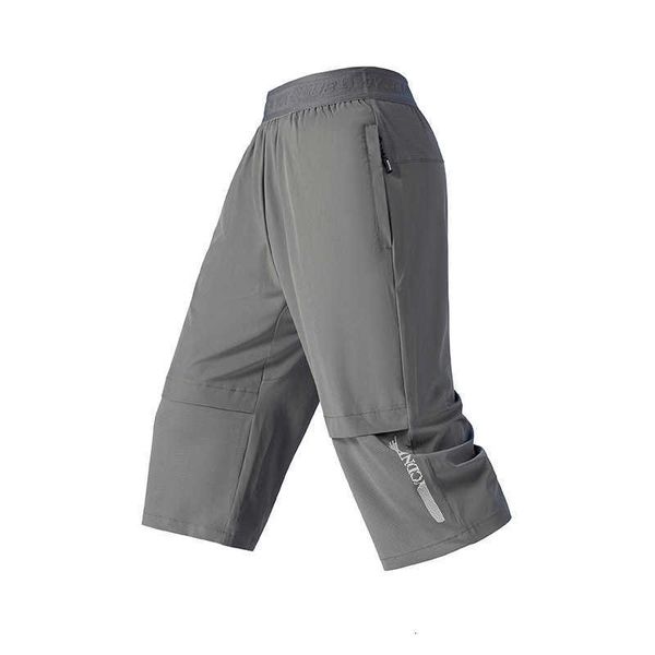 

capris men's casual shorts quick drying pants large sports fitness, White;black