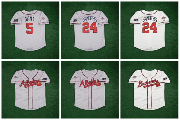 

1991 world series braves jersey deion sanders ron gant mens custom baseball jerseys, Blue;black
