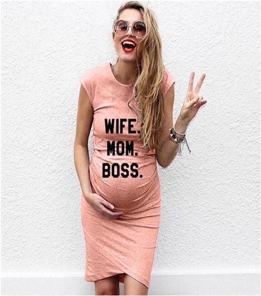 

2020 new comfortable maternity dress pregnant women sleeveless pregnant women breastfeeding maternity dress solid color printed sk3618139, White