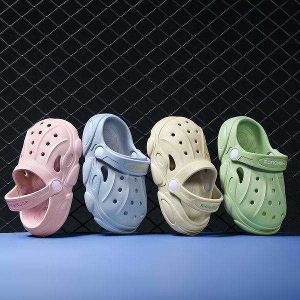 

sandals children cute hollow-out clogs kids summer garden beach shoes sandals soft platfrom boys girls slides rubber shoes kid f02282 230704, Black;red