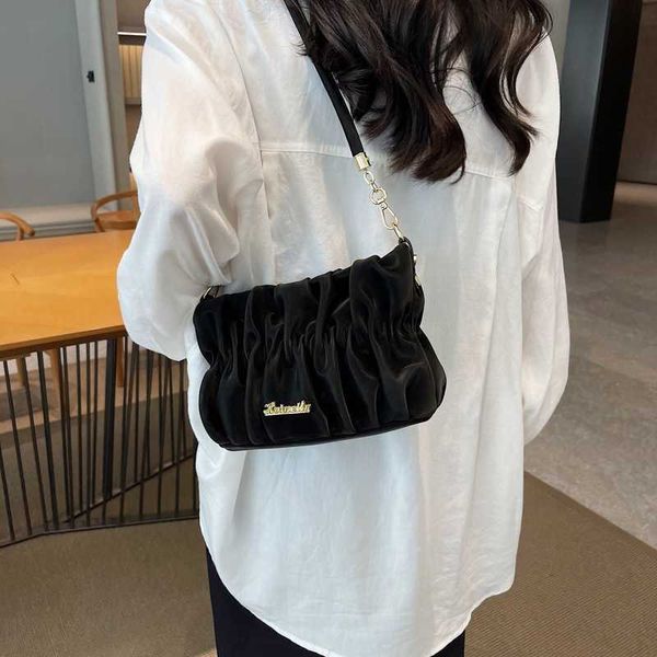 

lady evening bags small crowd design pleated cloud bag for women's trendy and fashionable texture single shoulder crossbody underarm st