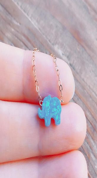 

resin opal hamsa elephant choker necklace invisible transparent fish line simple collana kolye bijoux collares mujer collier gifts5277078, Red;brown