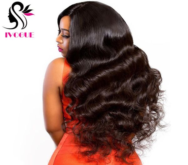 

long deep wave human hair full lace wigs mongolian virgin hair lace front wig with bleachec knots baby hair for black women3674434, Black;brown