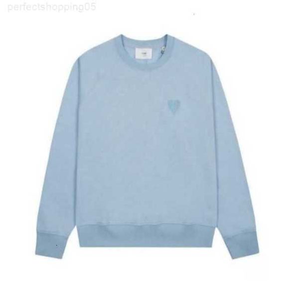 

hoodie male and female designers amis paris hooded highs quality sweater embroidered red love 2023ss spring round neck jumper couple sweatsh, Black