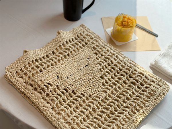 

fashion designer bag luxury women's braided raffia grass bag large capacity casual shopping bag women's tote bag summer beach holi