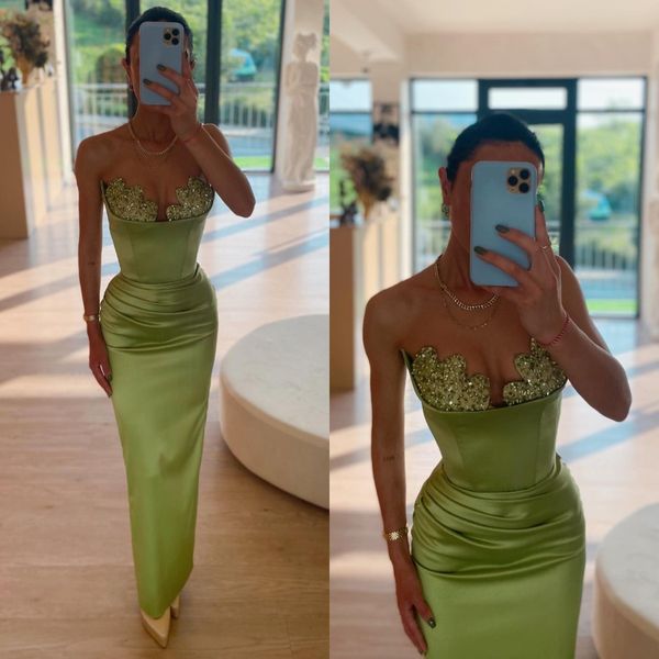 

fashion light green prom dresses beads sweetheart evening gowns pleats formal long special occasion party dress, Black