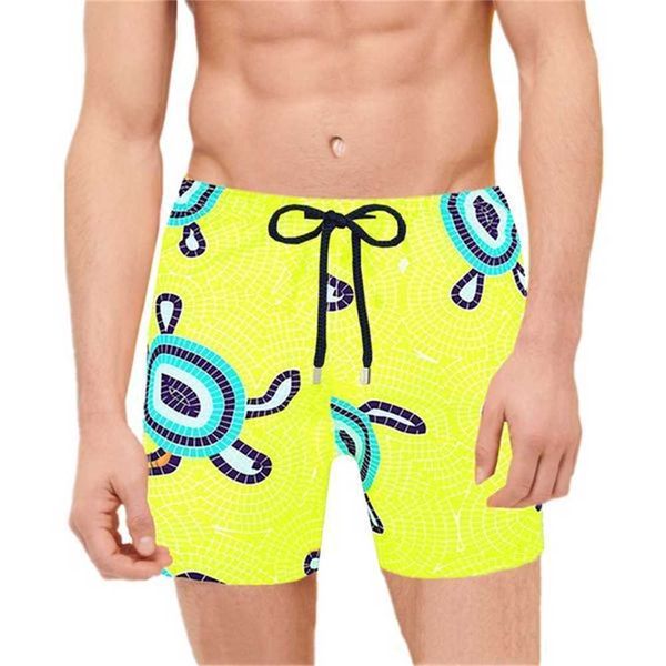 

vilebrequin spandex shorts men swimwear herringbones turtles summer casual shorts 53wi, White;black