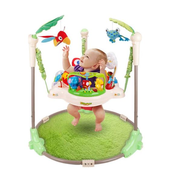 

multifunctional electric baby jumper walker cradle tropical forest baby swing rocking body child bouncer swing fitness chiar4710167