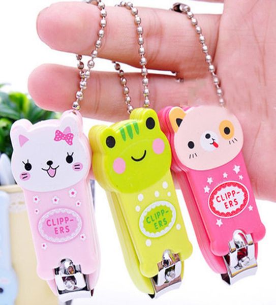 

cartoon baby nail clipper cute children039s nail care cutlery scissors animal infant nail clippers with key chain9779167