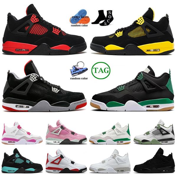 

4s trainer pine green 4 basketball shoes jumpman mens women medium olive seafoam retros military black jorden cat white oreo cool grey red t
