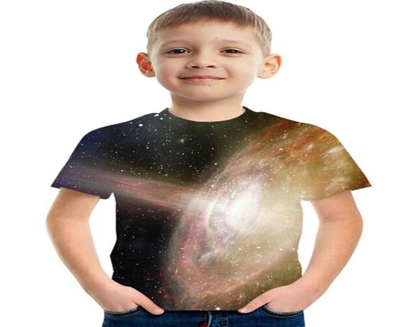 

2021 galaxy summer 3d print tshirts children kids streetwear funny cartoon animal tees boys girls sportswear fashion t shirt5972077, Blue