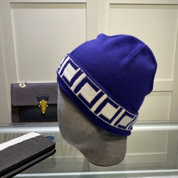 

designer beret knitted hat winter mens womens warm cashmere berets fashion caps couple street embroidered skull knitted hat, Blue;gray