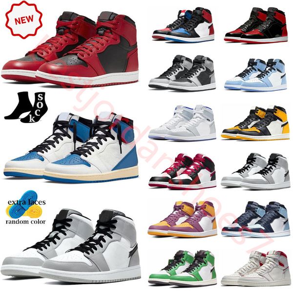 

basketball men women jumpman 1 1s shoes patent bred washed black space jam starfish fearless dark mocha heritag skyline denim royal toe pand