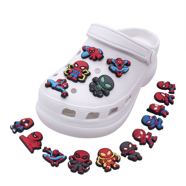 

anime charms hero character wholesale childhood memories funny gift cartoon charms shoe accessories pvc decoration buckle soft rubber clog c, Blue